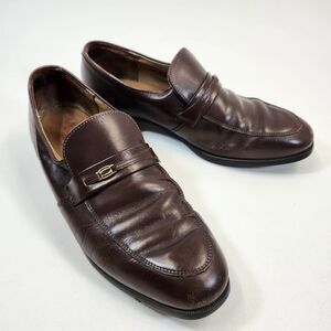 Knapp Mastercraft Loafers Mens 10.5 D Vintage Brown Leather Made in USA Shoes
